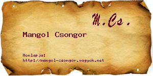 Mangol Csongor névjegykártya
